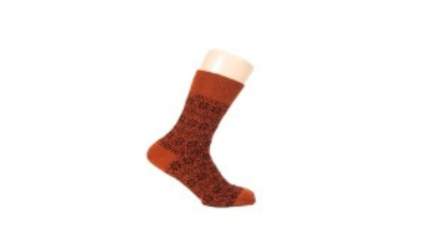 Hirsch Natur FEINSTRICKSOCKE Sternenmuster