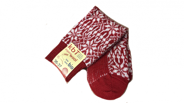 Hirsch Natur NORWEGER STERNENMUSTER 100% Wolle