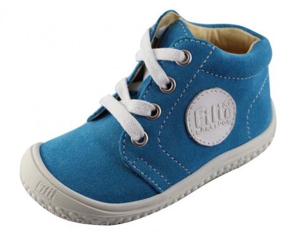 Filii Kinder Barfußschuhe Schnürer Knöchelhoher Schuh türkis
