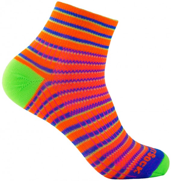 Wrightsock Coolmesh II quarter - Ringelsocken orange ANTI BLASEN