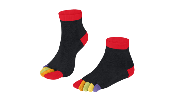 Knitido RAINBOWS Zehensocken kurz